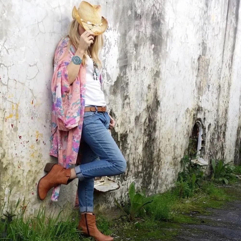 Blushing Boho Wild Pony Unicorn Duster Kimono - Picture 8 of 15
